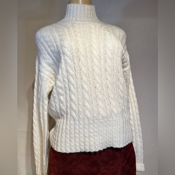 NWT $118 French Connection Jacqueline Mock Neck Long-sleeve Sweater S/M - Picture 3 of 6
